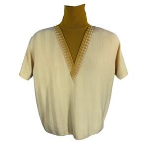 Vintage Mickey Hayes Miami Beach Tan Turtleneck Sweater Spain 100% Wool Small